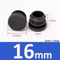 Round Plastic Blanking End Cap Black Tube Pipe Inserts Plug Chair Table Feet Cap Tube Pipe Insert Plug Decorative Dust Cover