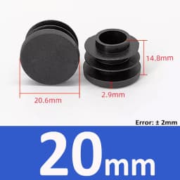 Round Plastic Blanking End Cap Black Tube Pipe Inserts Plug Chair Table Feet Cap Tube Pipe Insert Plug Decorative Dust Cover