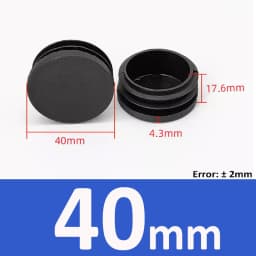 Round Plastic Blanking End Cap Black Tube Pipe Inserts Plug Chair Table Feet Cap Tube Pipe Insert Plug Decorative Dust Cover