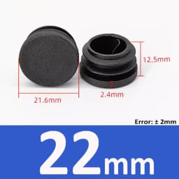 Round Plastic Blanking End Cap Black Tube Pipe Inserts Plug Chair Table Feet Cap Tube Pipe Insert Plug Decorative Dust Cover