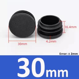 Round Plastic Blanking End Cap Black Tube Pipe Inserts Plug Chair Table Feet Cap Tube Pipe Insert Plug Decorative Dust Cover