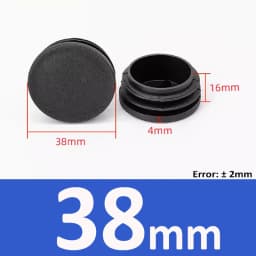 Round Plastic Blanking End Cap Black Tube Pipe Inserts Plug Chair Table Feet Cap Tube Pipe Insert Plug Decorative Dust Cover