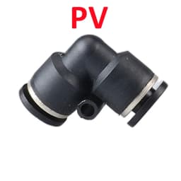 High Quality Black Pneumatic Fitting Pipe Connector Tube Air Quick Fittings 3/4/6/8/10/12/14/16mm PU PY PK PE PV SA HVFF  PZA PM