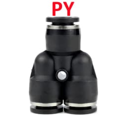 High Quality Black Pneumatic Fitting Pipe Connector Tube Air Quick Fittings 3/4/6/8/10/12/14/16mm PU PY PK PE PV SA HVFF  PZA PM