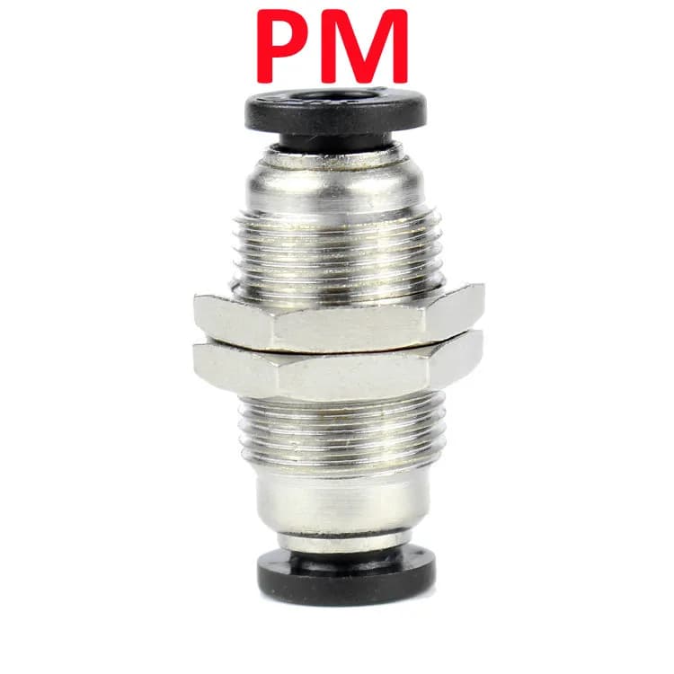 High Quality Black Pneumatic Fitting Pipe Connector Tube Air Quick Fittings 3/4/6/8/10/12/14/16mm PU PY PK PE PV SA HVFF  PZA PM