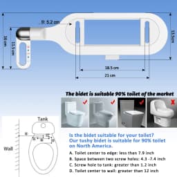 Bidet Toilet Seat New Lightweight Ultra-thin Non-Electric  Double Nozzle Adjustable Water Pressure