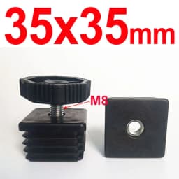 1/2/4Pcs Round Square Adjustable Foot Mats With Nuts Pipe Plug Furniture Tube Cover