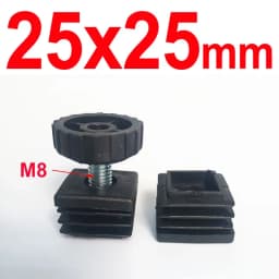 1/2/4Pcs Round Square Adjustable Foot Mats With Nuts Pipe Plug Furniture Tube Cover