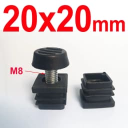 1/2/4Pcs Round Square Adjustable Foot Mats With Nuts Pipe Plug Furniture Tube Cover