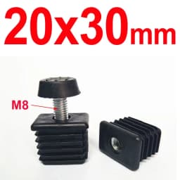 1/2/4Pcs Round Square Adjustable Foot Mats With Nuts Pipe Plug Furniture Tube Cover