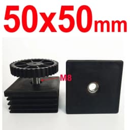 1/2/4Pcs Round Square Adjustable Foot Mats With Nuts Pipe Plug Furniture Tube Cover