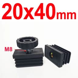 1/2/4Pcs Round Square Adjustable Foot Mats With Nuts Pipe Plug Furniture Tube Cover