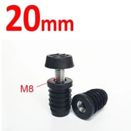 1/2/4Pcs Round Square Adjustable Foot Mats With Nuts Pipe Plug Furniture Tube Cover