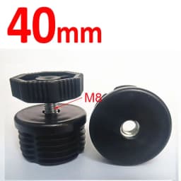 1/2/4Pcs Round Square Adjustable Foot Mats With Nuts Pipe Plug Furniture Tube Cover