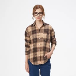 2023 New Fashion Loose Womens Plaid Shirt Fresh College Style Design Blouses And Tops Long Sleeve Casual Female Checked Clothes