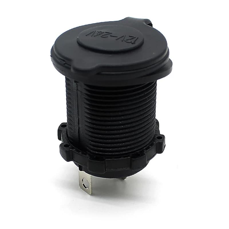 10 Pcs Cigarette Lighter Socket 12V Motorcycle Car Auto Boat Tractor Power Waterproof Outlet Socket Receptacle Plug Black