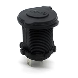 10 Pcs Cigarette Lighter Socket 12V Motorcycle Car Auto Boat Tractor Power Waterproof Outlet Socket Receptacle Plug Black