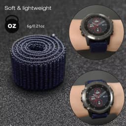 26mm 22mm Hook and Loop Quick Dry Watch Band for Garmin Fenix 7X / 6X / Fenix 5 /Fenix 6 / Instinct / EPIX 2/ Enduro Wrist Strap