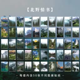 Journamm 50-366pcs Craft Vintage Scrapbooking Paper Kawaii Art Junk Journal Deco Sticker Natural Collection DIY Material Paper