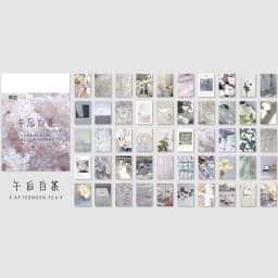 Journamm 50-366pcs Craft Vintage Scrapbooking Paper Kawaii Art Junk Journal Deco Sticker Natural Collection DIY Material Paper