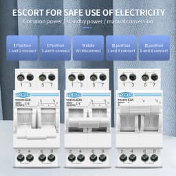TOMZN 2P 63A MTS Dual Power Manual Transfer Isolating Switch Interlock Circuit Breaker