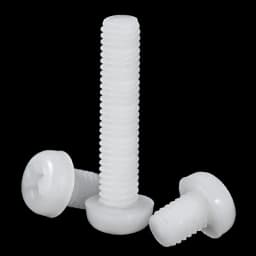 50pcs White Nylon Plastic Phillips Round Pan Head Cross Round Screw Bolt M2 M2.5 M3 M4 M5 M6 M8 Metric Threaded Length 4mm-100mm