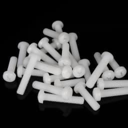 50pcs White Nylon Plastic Phillips Round Pan Head Cross Round Screw Bolt M2 M2.5 M3 M4 M5 M6 M8 Metric Threaded Length 4mm-100mm