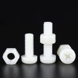 50pcs White Nylon Plastic Phillips Round Pan Head Cross Round Screw Bolt M2 M2.5 M3 M4 M5 M6 M8 Metric Threaded Length 4mm-100mm