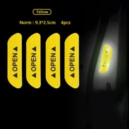 Car Door Reflective Stickers Night Safety Warning Tape Door Stickers Decorative Stickers Car Reflective Strip Car Accessories