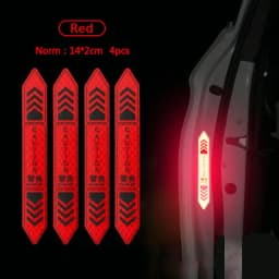 Car Door Reflective Stickers Night Safety Warning Tape Door Stickers Decorative Stickers Car Reflective Strip Car Accessories