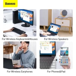 Baseus USB Bluetooth Adapter Bluetooth 5.1 Music Audio Receiver Transmitter For PC Speaker Laptop Wireless Mouse USB Transmitter