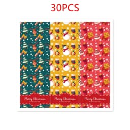 30-60Pcs Merry Christmas Stickers 6 Style Animals Snowman Trees Decorative Stickers Wrapping Gift Box Label Christmas Tags