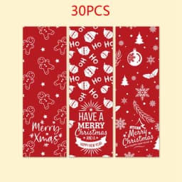 30-60Pcs Merry Christmas Stickers 6 Style Animals Snowman Trees Decorative Stickers Wrapping Gift Box Label Christmas Tags