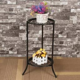 Two-Layer Elegant Metal Plant Stand Shelf Potted Plant Holder Modern Tall Plant Pot Stands for Indoor Outdoor Decor