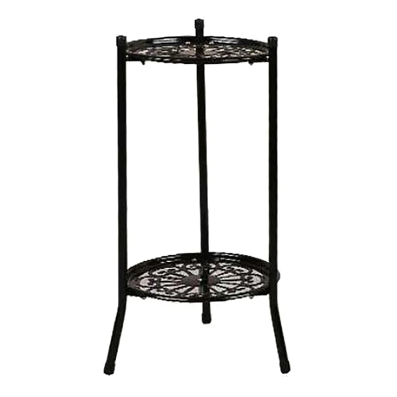 Two-Layer Elegant Metal Plant Stand Shelf Potted Plant Holder Modern Tall Plant Pot Stands for Indoor Outdoor Decor
