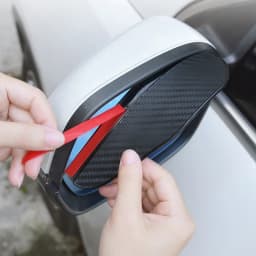 2PCS Car Rearview Mirror Rain Eyebrow Visor Carbon Fiber Car Rearview Side Snow Sun Visor Rain Cover Car Mirror Accessories