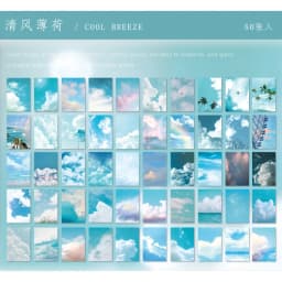 50sheets 50 Patterns Washi Paper Ins Stickers Book Aesthetic Scenery Sticker for Scrapbooking Journals Album Diary DIY Paers