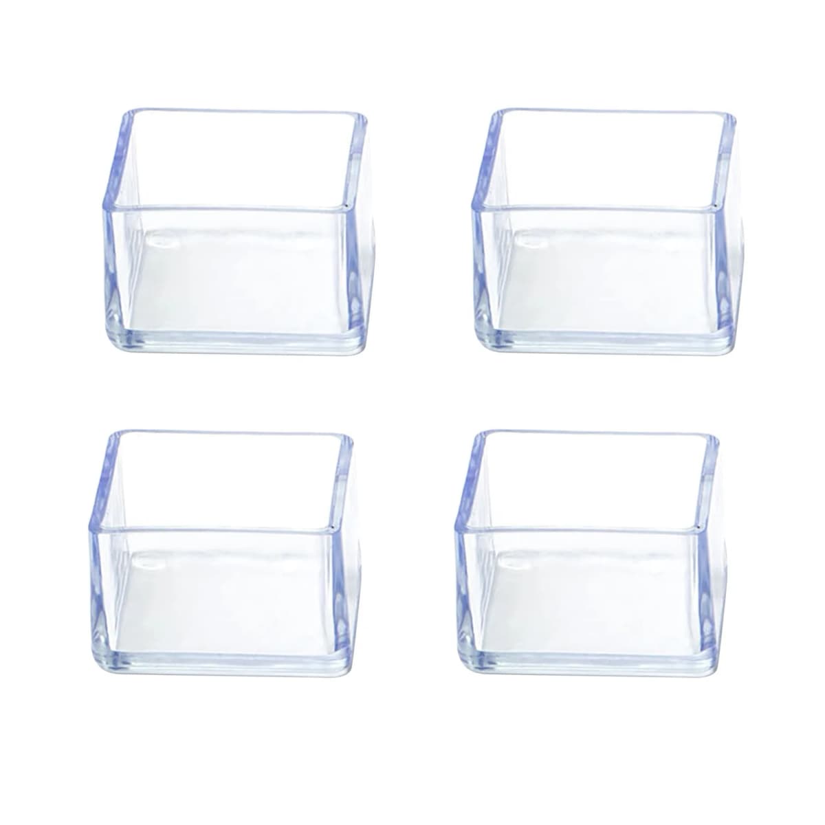 4PCs/Set Transparent PVC Round/Square Chair Leg Furniture Table Chair Leg Floor Feet Cap Cover Socks Plugs Protector Home Decor
