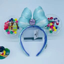 2024 Original Disney Mickey Ears Headband Shanghai Disneyland Minnie Leather Headband Hairband Sequin Bow Party Hair Accessories