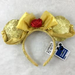 2024 Original Disney Mickey Ears Headband Shanghai Disneyland Minnie Leather Headband Hairband Sequin Bow Party Hair Accessories