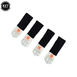 4Pcs/lot Table And Chair Foot Pad Foot Cover Protective Cover Cat Claw Knitted Socks Mute Wear-resistant Non-slip Mat Home Mat