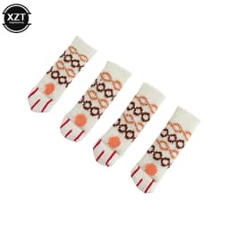 4Pcs/lot Table And Chair Foot Pad Foot Cover Protective Cover Cat Claw Knitted Socks Mute Wear-resistant Non-slip Mat Home Mat