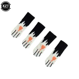 4Pcs/lot Table And Chair Foot Pad Foot Cover Protective Cover Cat Claw Knitted Socks Mute Wear-resistant Non-slip Mat Home Mat
