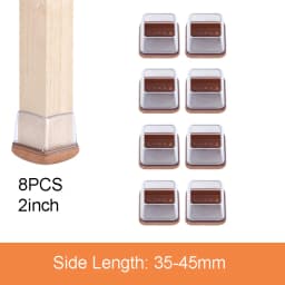 Chair Leg Caps Rubber Feet Protector Stool Table Furniture Leg Cover Non Slip Felt Bottom Pads Round Square Floor Protectors