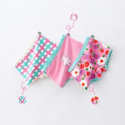3Pcs/lot Kids Panties 7 Collections Chirdren's Underwear Lovely Girls Briefs Floral Grid Cute Pants Baby Dots Cotton Underpants