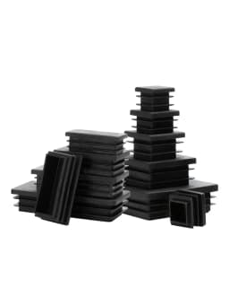2/4/10pcs Square Plastic Black Blanking End Cap Tube Pipe Insert Plug Bung 10x10~100x100mm living room furniture  bed frame