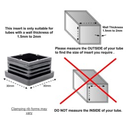 2/4/10pcs Square Plastic Black Blanking End Cap Tube Pipe Insert Plug Bung 10x10~100x100mm living room furniture  bed frame