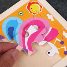 Baby Toys 3D Wooden Puzzle 11x11cm Cartoon Animal Vehicle Jigsaw Wood Puzzle Toys Educational Montessori Toys For Children