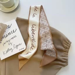 High-Grade Khaki Nude Color Series Silk Scarf Hair Band Ribbon Tied-up Hair Long Bow Vintage Satin Ribbon Hair Accessories