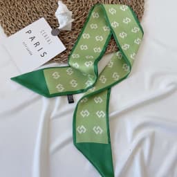 High-Grade Khaki Nude Color Series Silk Scarf Hair Band Ribbon Tied-up Hair Long Bow Vintage Satin Ribbon Hair Accessories